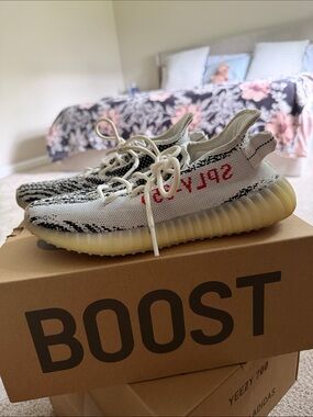 adidas Yeezy Boost 350 V2 White/Black with Red Accents